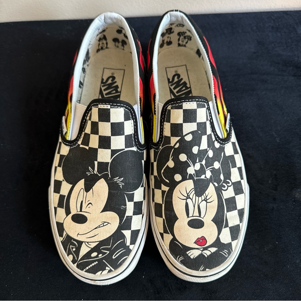 Disney Vans X Mickey Mouse Minnie Flames 90th Anniversary Women’s 6 Men’s 7.5